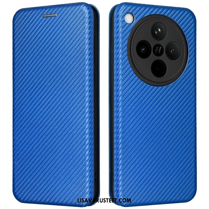 Nahkakotelo Oppo Find X8 Hiilikuitu