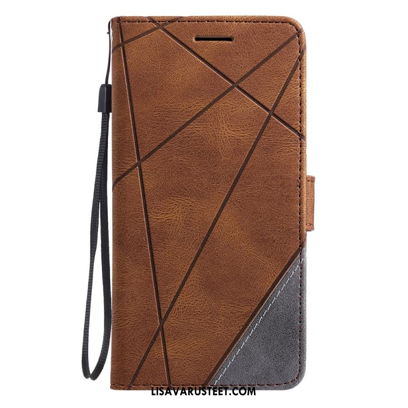 Nahkakotelo Oppo Find X8 Kaksivärinen Raidallinen Kuvio