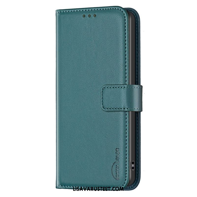 Nahkakotelo Oppo Reno 12 5g Klassinen Binfen Väri