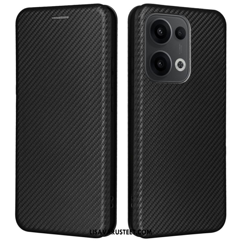 Nahkakotelo Oppo Reno 13 5g Hiilikuitu