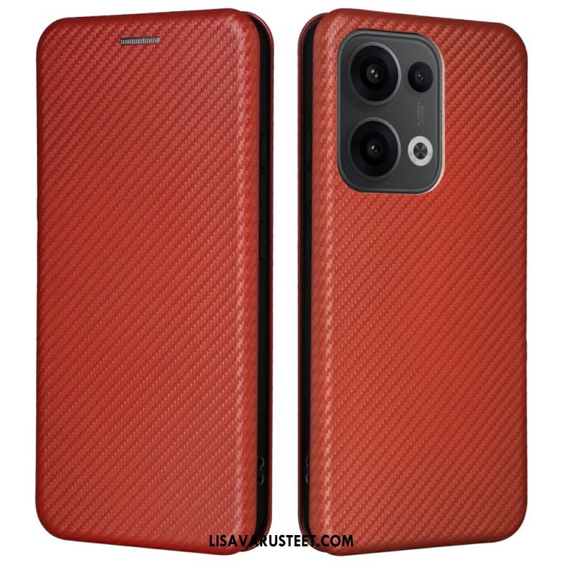 Nahkakotelo Oppo Reno 13 5g Hiilikuitu