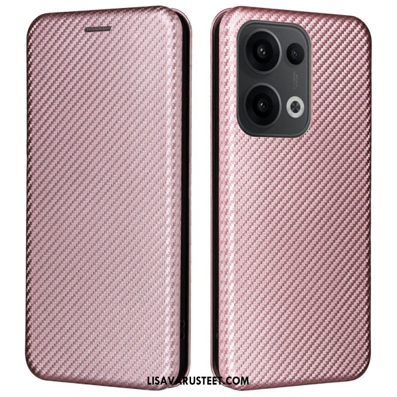 Nahkakotelo Oppo Reno 13 5g Hiilikuitu