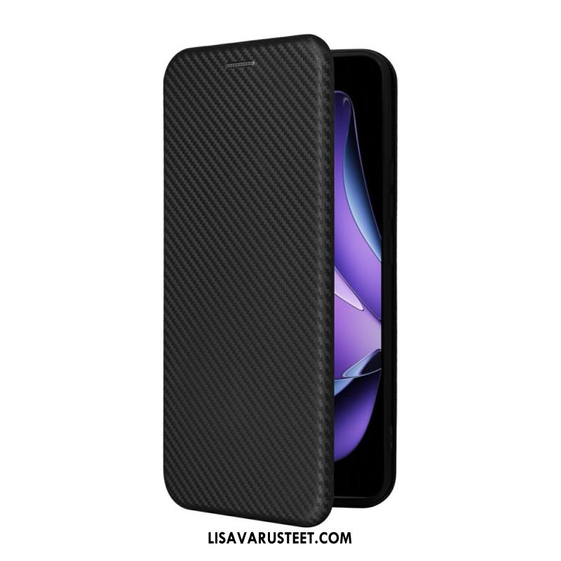 Nahkakotelo Oppo Reno 13f 4g / 5g / 13 Fs 5g Hiilikuitu