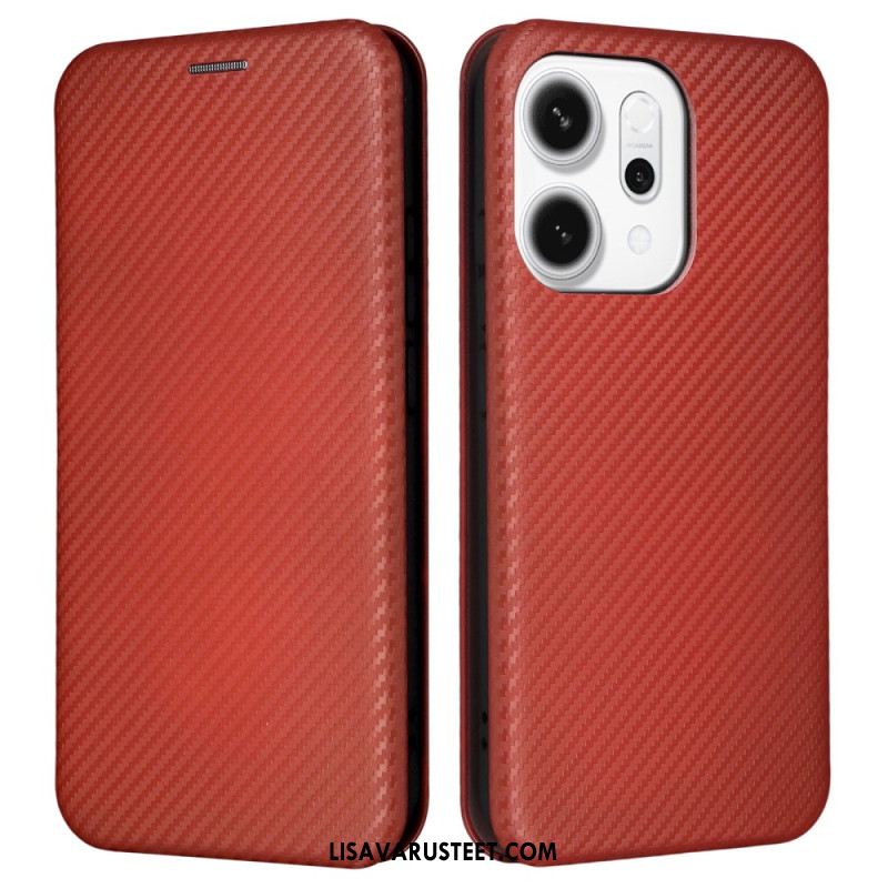 Nahkakotelo Oppo Reno 14 5g Hiilikuitu Suojakuori