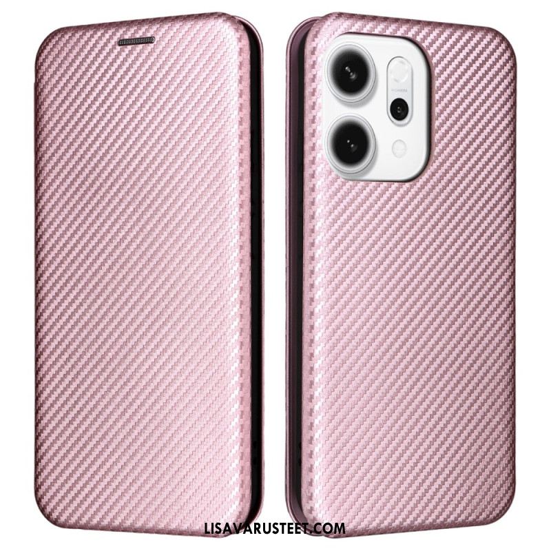 Nahkakotelo Oppo Reno 14 5g Hiilikuitu Suojakuori