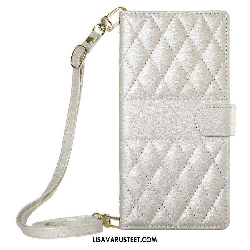 Nahkakotelo Oppo Reno 14 5g Tikattu Malli Jossa Hihna Ja Olkahihna