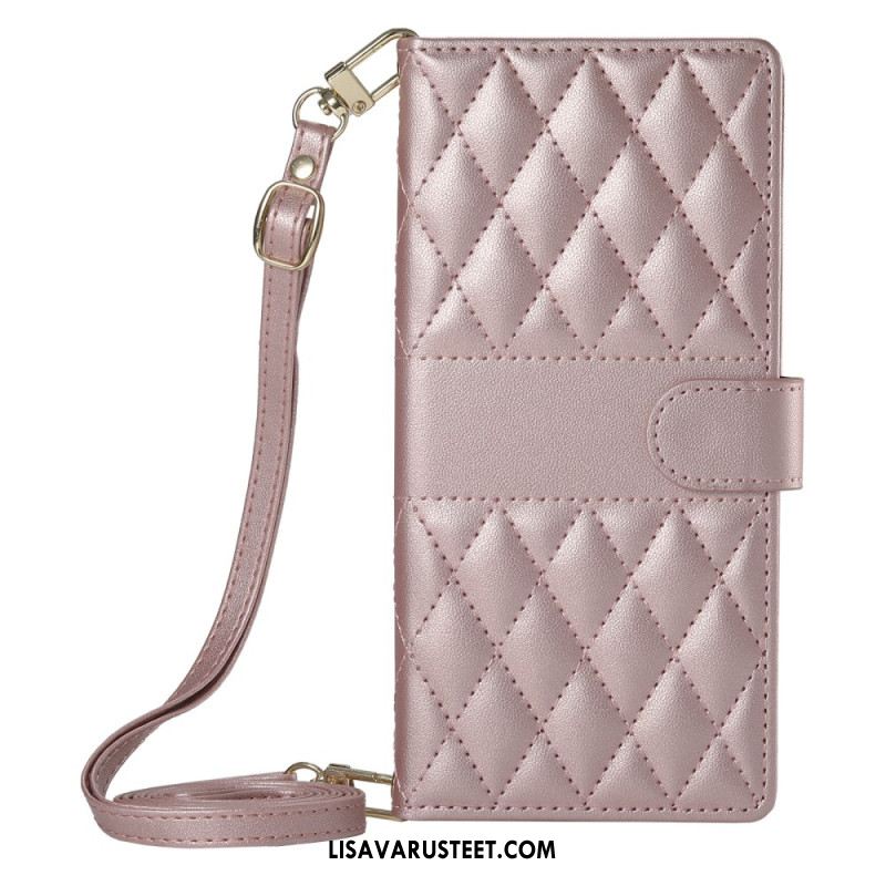 Nahkakotelo Oppo Reno 14 5g Tikattu Malli Jossa Hihna Ja Olkahihna