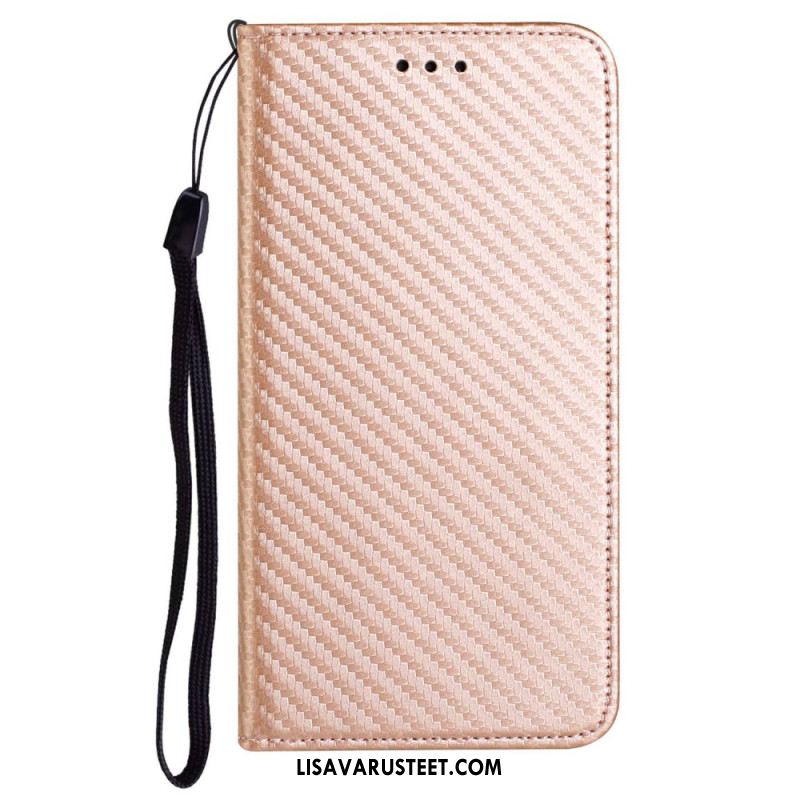 Nahkakotelo Samsung Galaxy A15 5g Hiilikuitu