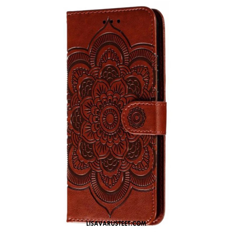 Nahkakotelo Samsung Galaxy A16 5g Mandala-hihnakuvio