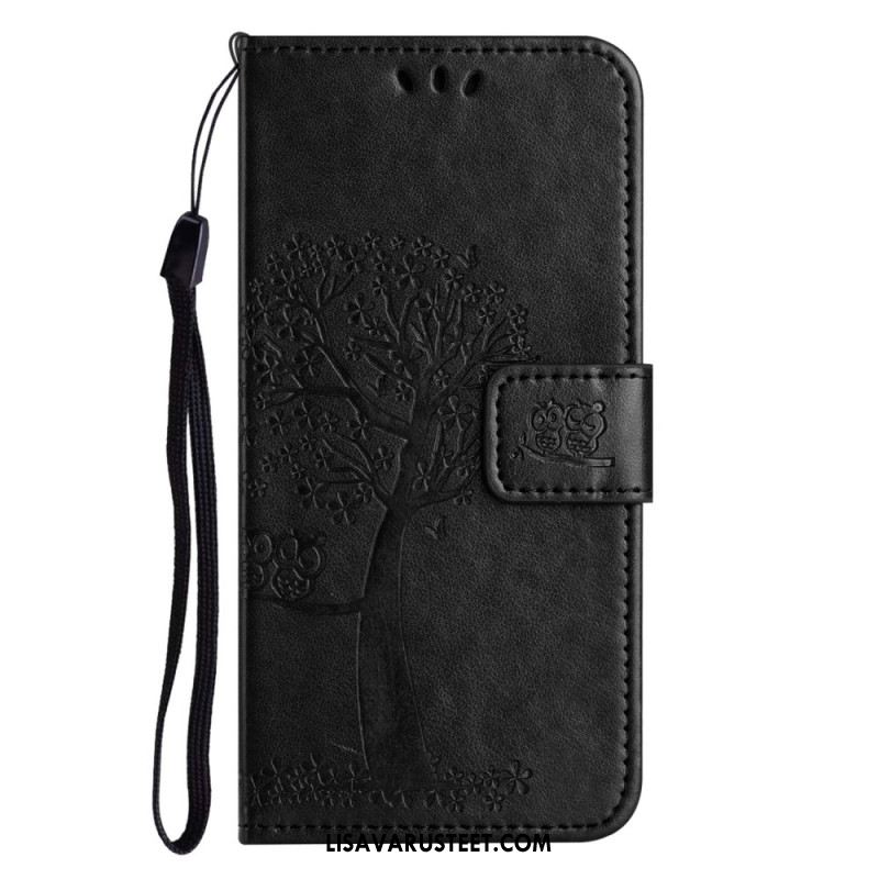 Nahkakotelo Samsung Galaxy A17 4g / 5g Puu Ja Pöllöt