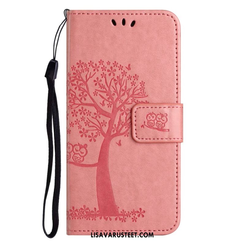 Nahkakotelo Samsung Galaxy A17 4g / 5g Puu Ja Pöllöt