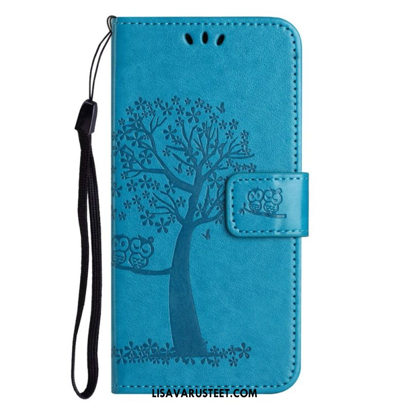 Nahkakotelo Samsung Galaxy A17 4g / 5g Puu Ja Pöllöt