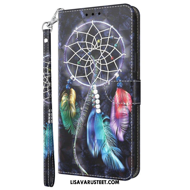 Nahkakotelo Samsung Galaxy S23 5G Suojaketju Kuori Hihna Dream Catcher