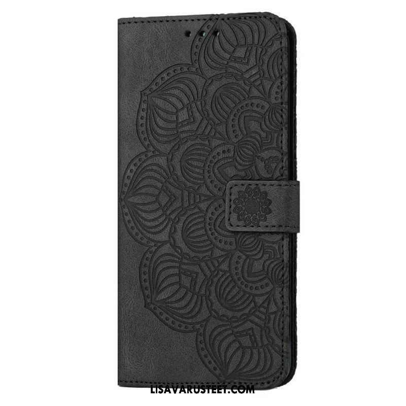 Nahkakotelo Samsung Galaxy S23 5G Suojaketju Kuori Strappy Mandala