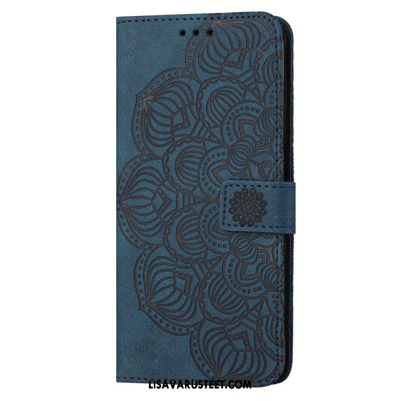 Nahkakotelo Samsung Galaxy S23 5G Suojaketju Kuori Strappy Mandala