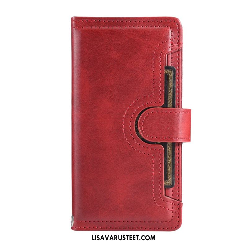 Nahkakotelo Samsung Galaxy S25 5g Edge Magneettinen Lompakko Ja Kaulanauha