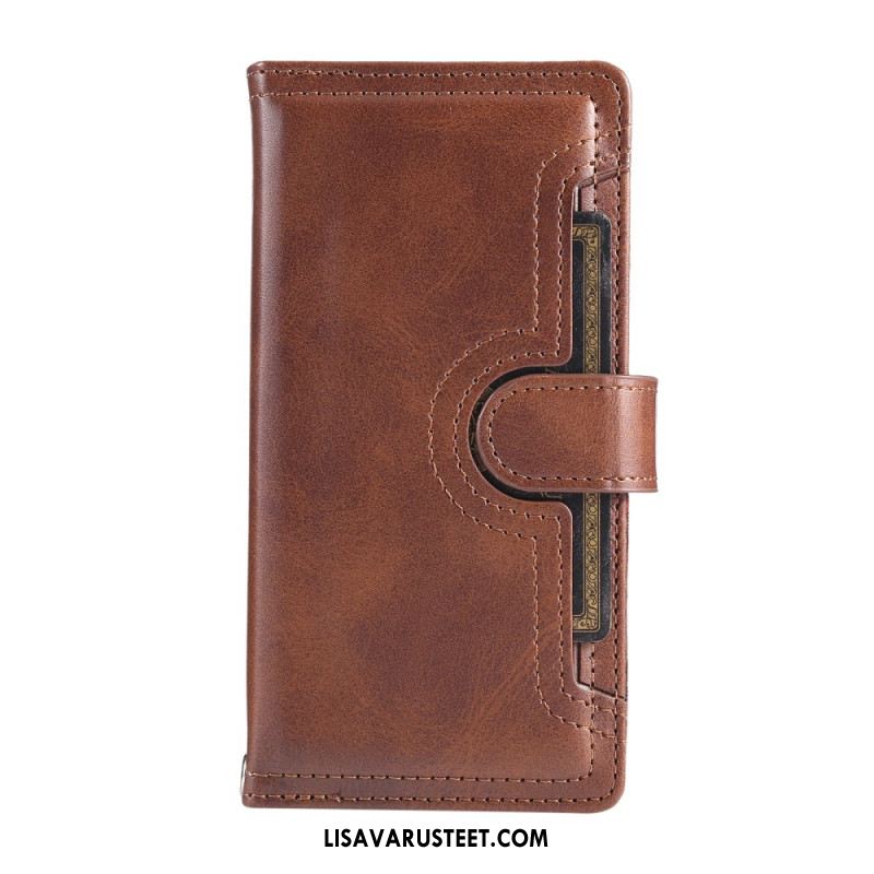 Nahkakotelo Samsung Galaxy S25 5g Edge Magneettinen Lompakko Ja Kaulanauha