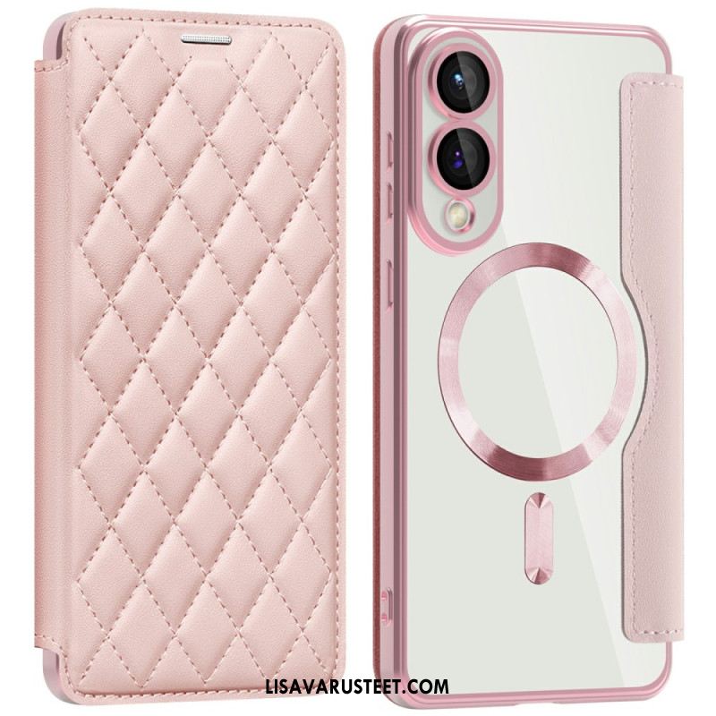 Nahkakotelo Samsung Galaxy S25 5g Edge Puhelinkuoret Tikattu Magsafe-yhteensopiva