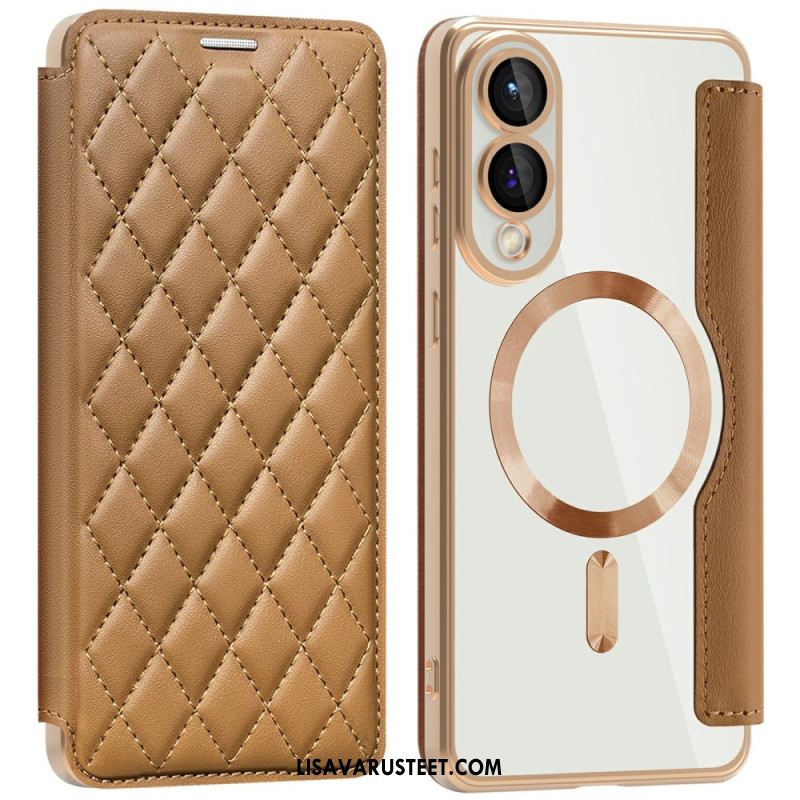 Nahkakotelo Samsung Galaxy S25 5g Edge Puhelinkuoret Tikattu Magsafe-yhteensopiva