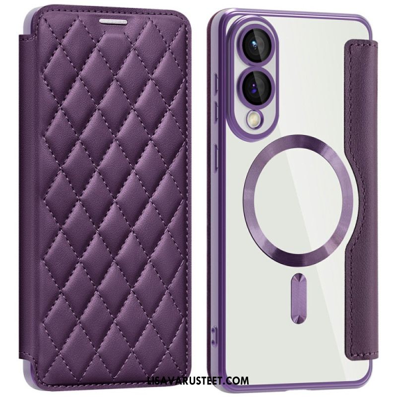 Nahkakotelo Samsung Galaxy S25 5g Edge Puhelinkuoret Tikattu Magsafe-yhteensopiva