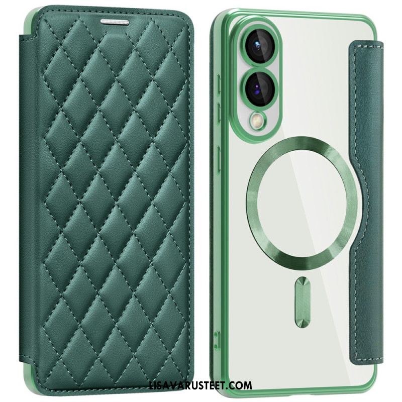 Nahkakotelo Samsung Galaxy S25 5g Edge Puhelinkuoret Tikattu Magsafe-yhteensopiva