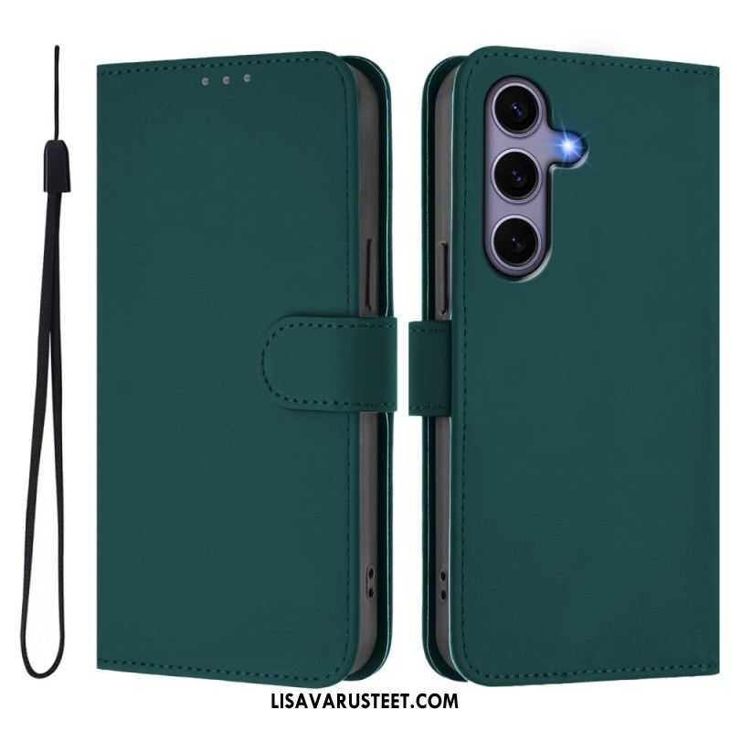 Nahkakotelo Samsung Galaxy S25 5g Keinonahkainen Kaulanauha