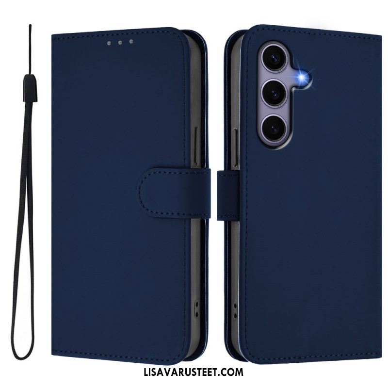 Nahkakotelo Samsung Galaxy S25 5g Keinonahkainen Kaulanauha