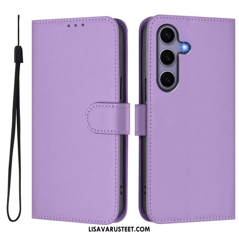 Nahkakotelo Samsung Galaxy S25 5g Keinonahkainen Kaulanauha