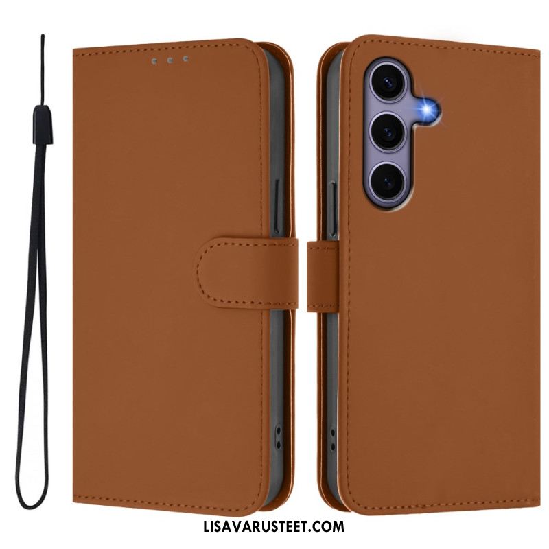 Nahkakotelo Samsung Galaxy S25 5g Keinonahkainen Kaulanauha