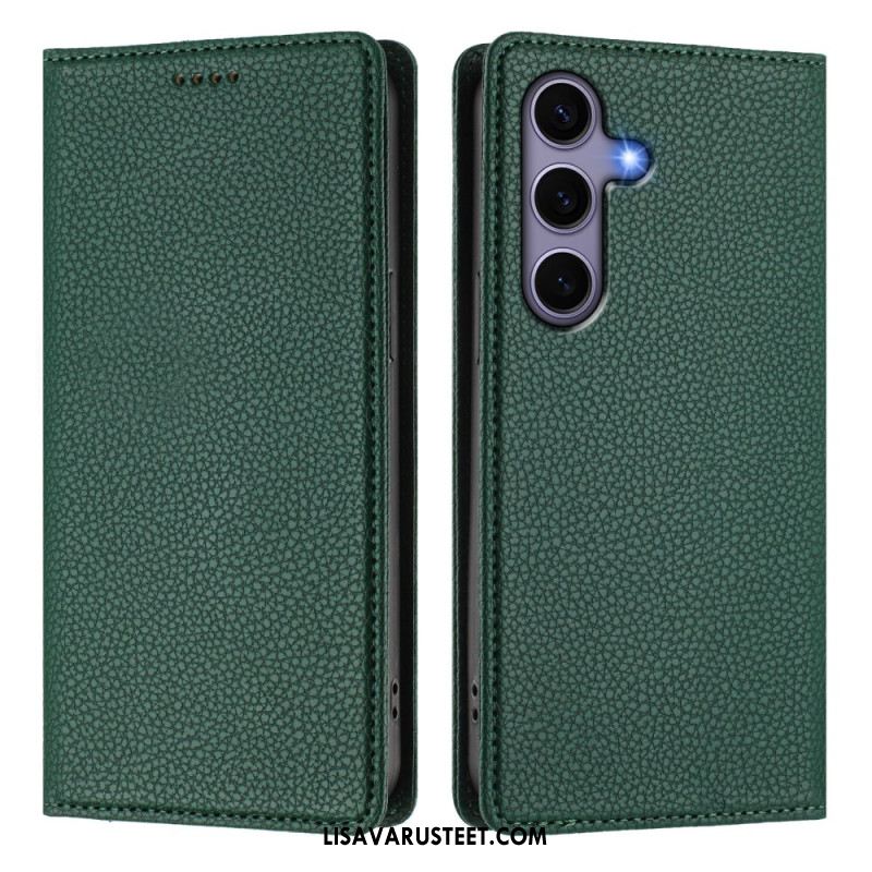 Nahkakotelo Samsung Galaxy S25 5g Litsikuvioinen Rfid-esto