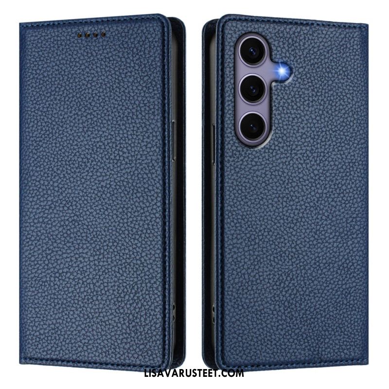 Nahkakotelo Samsung Galaxy S25 5g Litsikuvioinen Rfid-esto