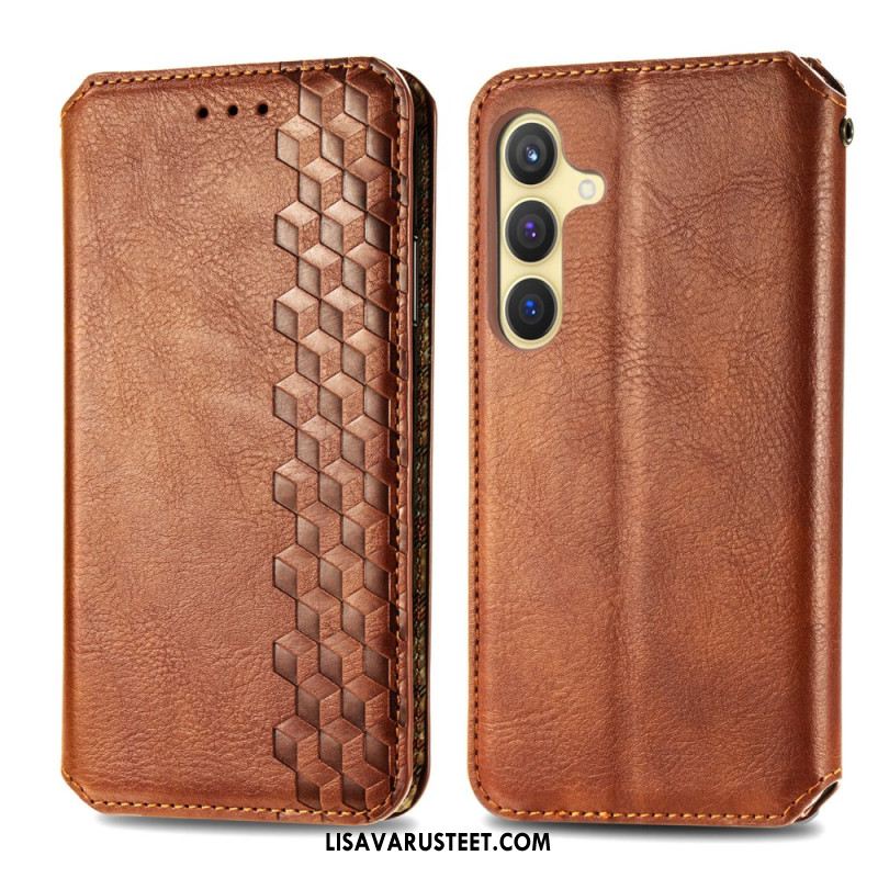 Nahkakotelo Samsung Galaxy S25 5g Mokkanahkajäljitelmä Suojakuori