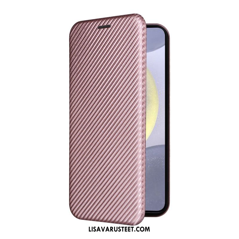 Nahkakotelo Samsung Galaxy S25 Fe Hiilikuitu