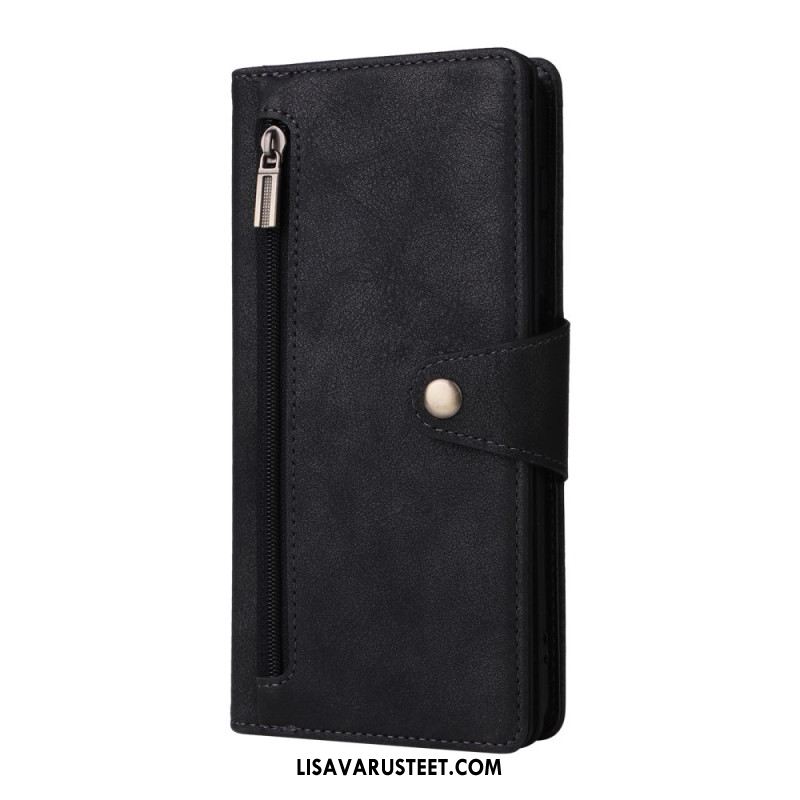 Nahkakotelo Samsung Galaxy S25 Fe Lompakko Vetoketjulla