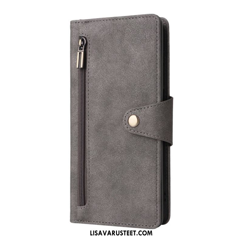 Nahkakotelo Samsung Galaxy S25 Fe Lompakko Vetoketjulla