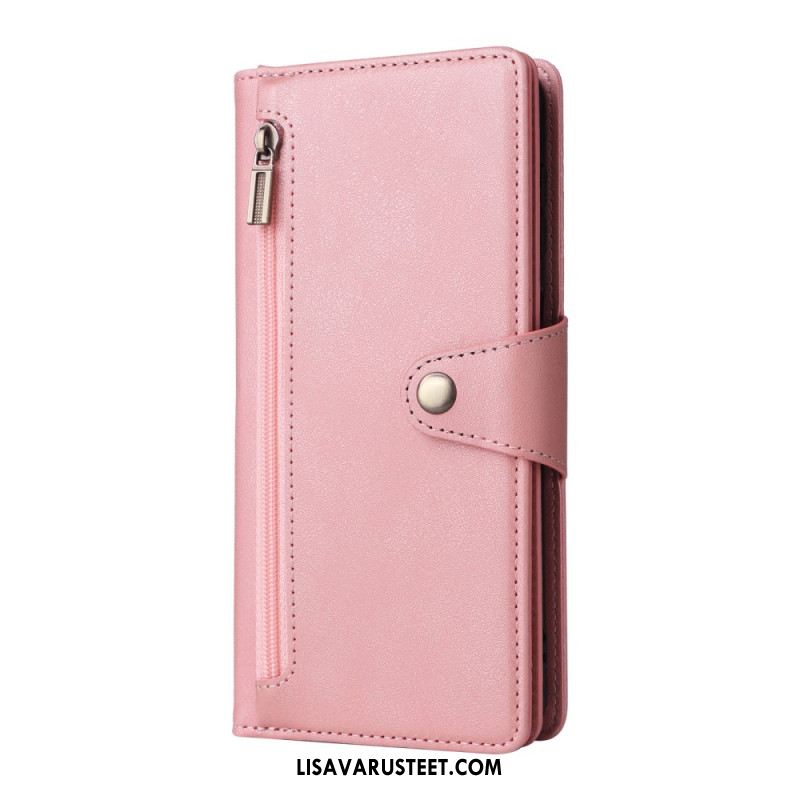 Nahkakotelo Samsung Galaxy S25 Fe Lompakko Vetoketjulla