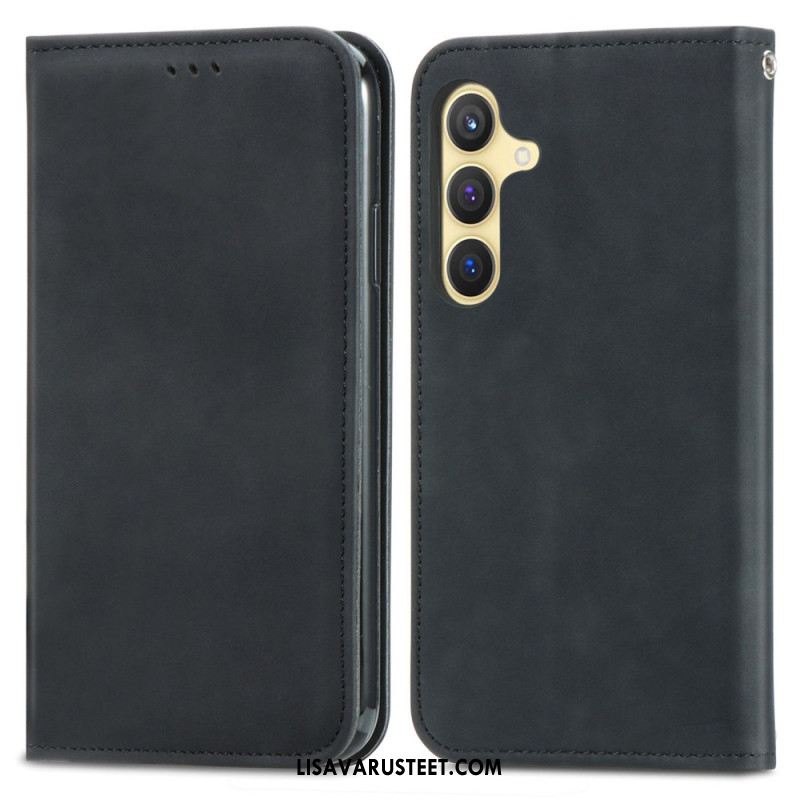 Nahkakotelo Samsung Galaxy S25 Plus 5g Mokkanahkajäljitelmä