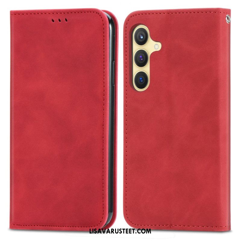 Nahkakotelo Samsung Galaxy S25 Plus 5g Mokkanahkajäljitelmä