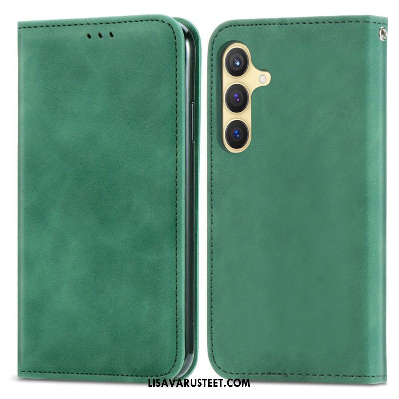 Nahkakotelo Samsung Galaxy S25 Plus 5g Mokkanahkajäljitelmä