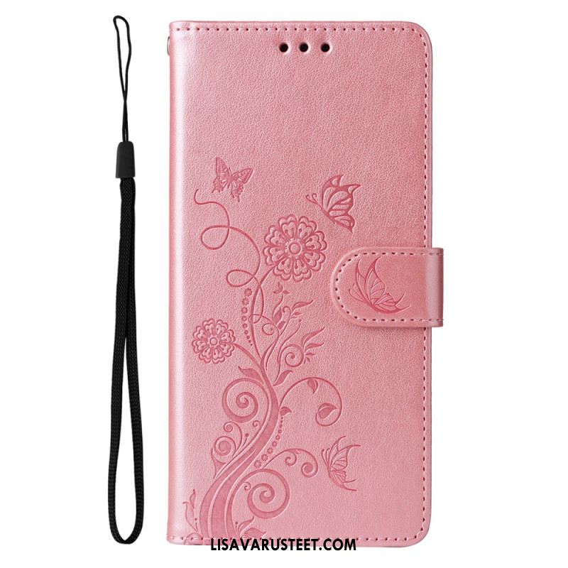 Nahkakotelo Samsung Galaxy S25 Plus 5g Pieniä Kukkia