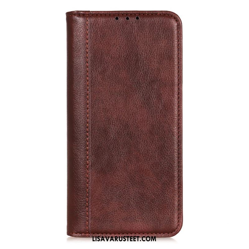 Nahkakotelo Samsung Galaxy S25 Ultra 5g Haljasnahkainen Litsi