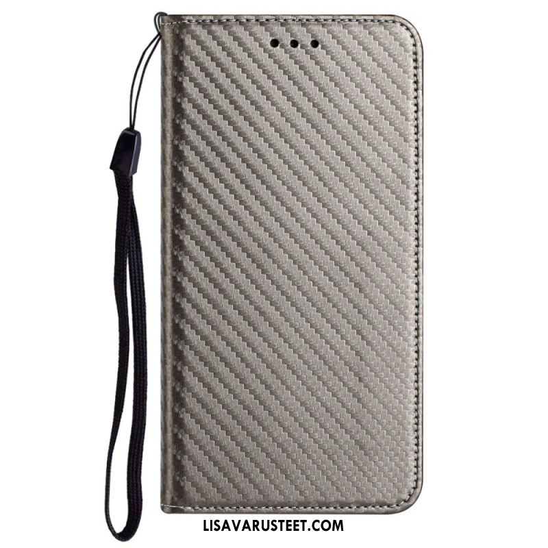 Nahkakotelo Samsung Galaxy S25 Ultra 5g Hiilikuitu Hihnalla Suojakuori