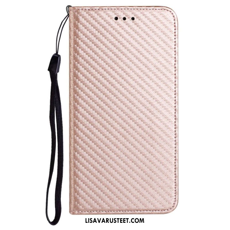 Nahkakotelo Samsung Galaxy S25 Ultra 5g Hiilikuitu Hihnalla Suojakuori