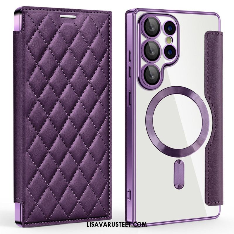 Nahkakotelo Samsung Galaxy S25 Ultra 5g Magsafe-yhteensopiva Tikattu