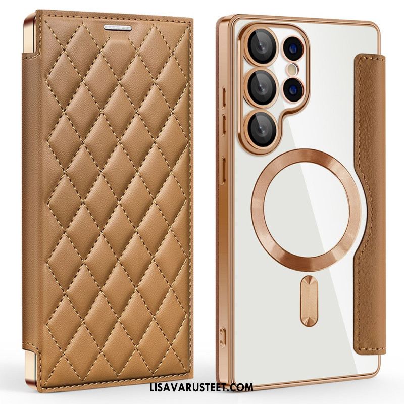 Nahkakotelo Samsung Galaxy S25 Ultra 5g Magsafe-yhteensopiva Tikattu