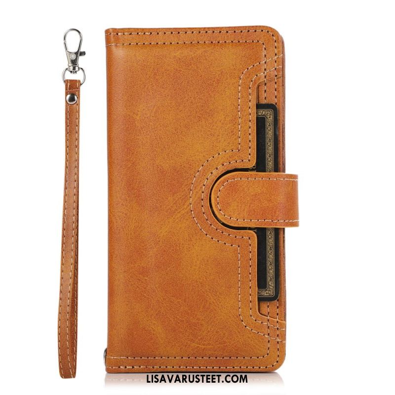 Nahkakotelo Samsung Galaxy S26 Magneettinen Lompakko Ja Nauha