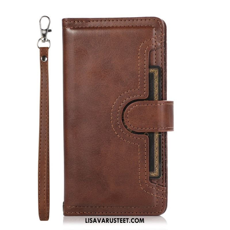 Nahkakotelo Samsung Galaxy S26 Magneettinen Lompakko Ja Nauha