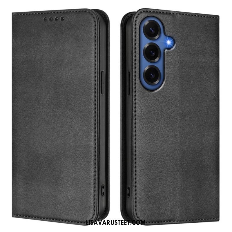 Nahkakotelo Samsung Galaxy S26 Plus Teksturoitu Rfid-suojaus Retro