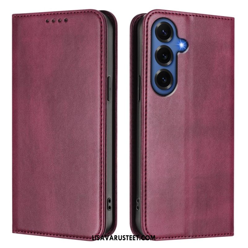 Nahkakotelo Samsung Galaxy S26 Plus Teksturoitu Rfid-suojaus Retro