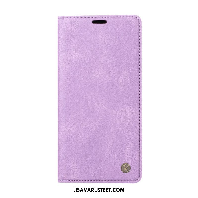 Nahkakotelo Samsung Galaxy S26 Ultra Yikatu Mokkanahkaefekti